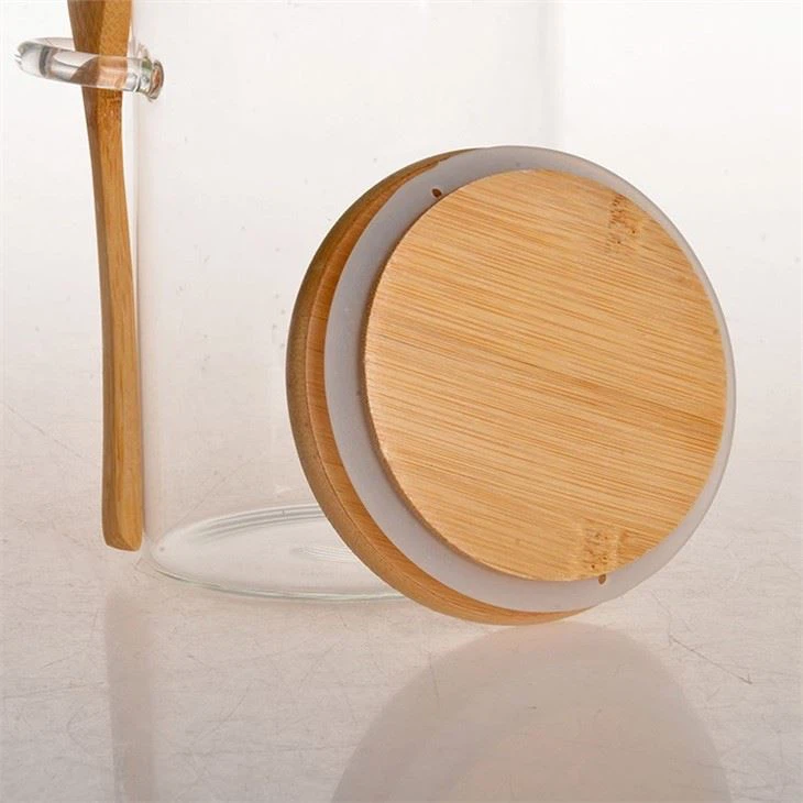 Glass Jar Containers With Bamboo Airtight Lid