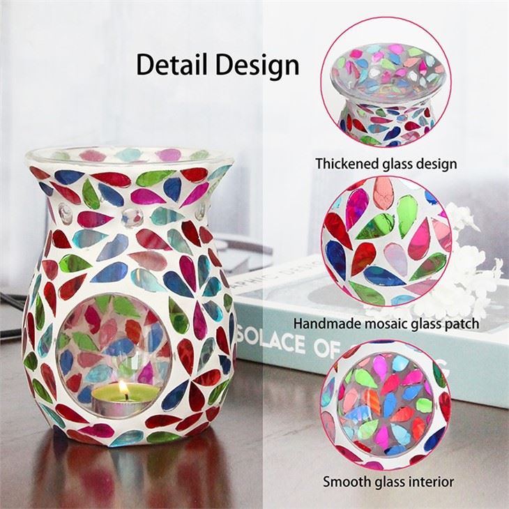 Mosaic Glass Candle Holder