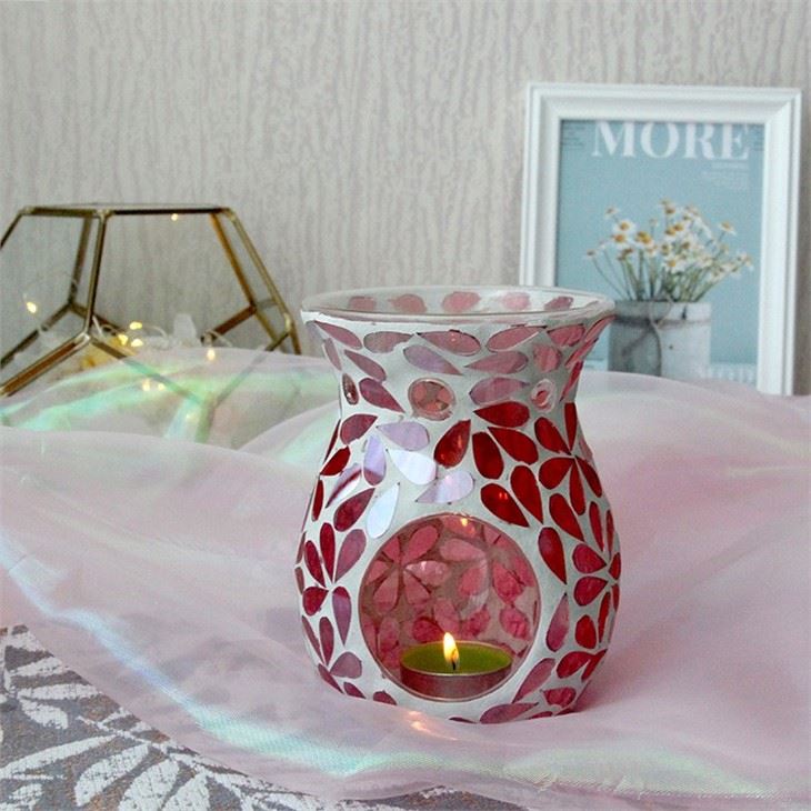 Mosaic Glass Candle Holder