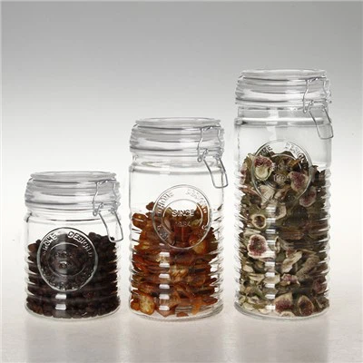 Egyedi üveg cukorka üveg üveg fedéllel